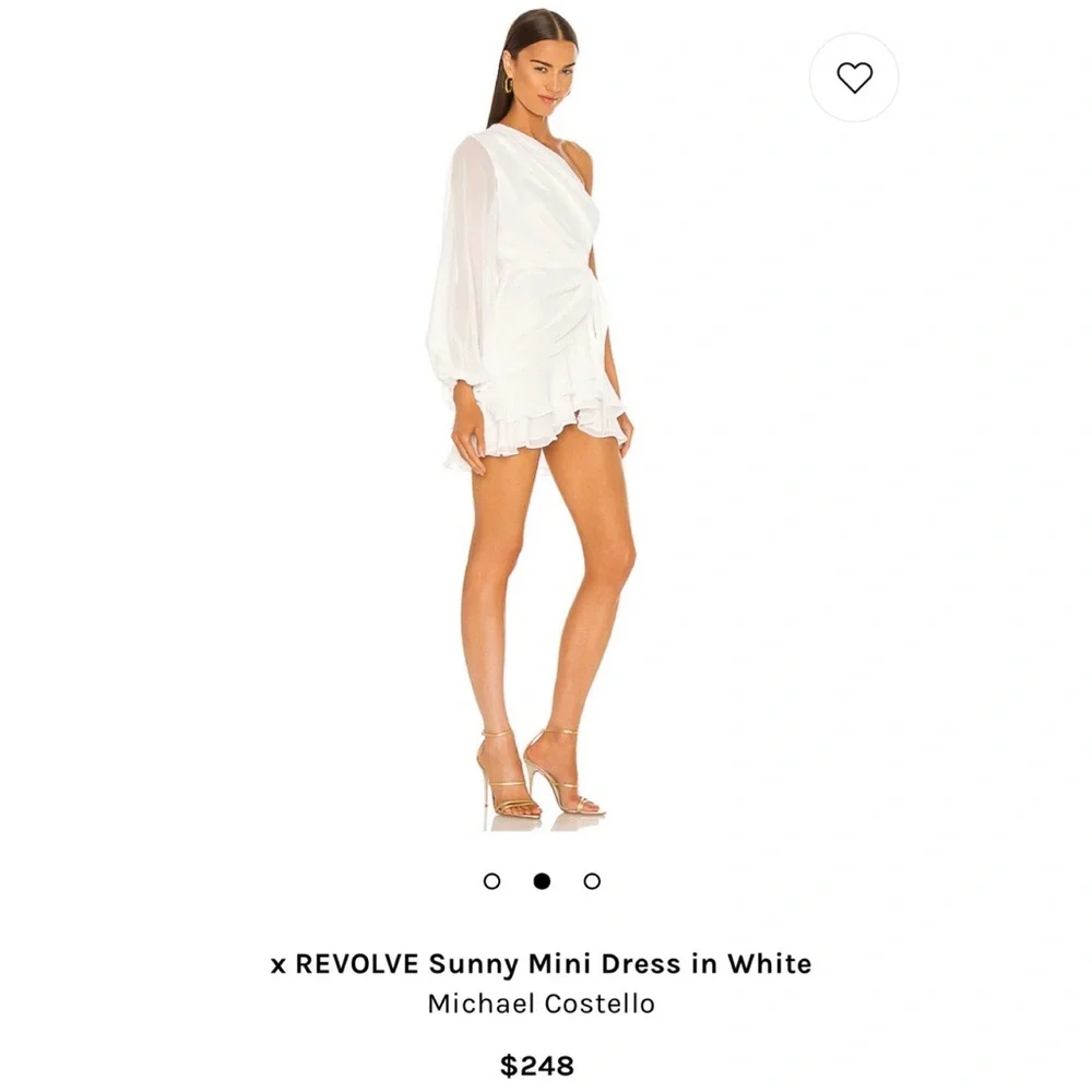 Michael Costello x Revolve Sunny Mini Dress White NWT - Picture 5 of 10